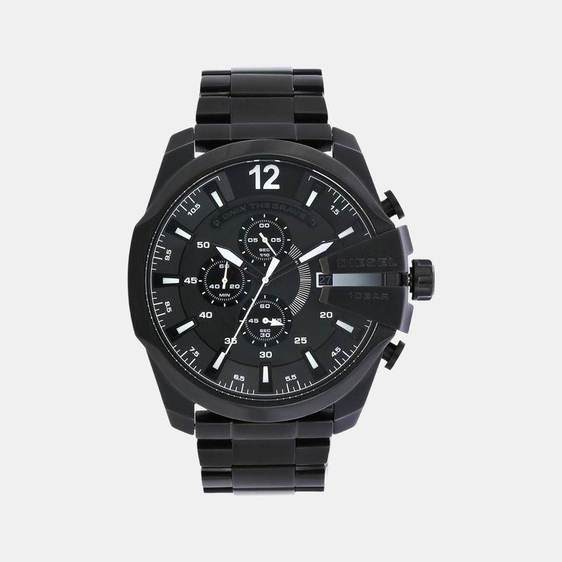 Men's Black Stainless Steel Chronograph Watch DZ4283
