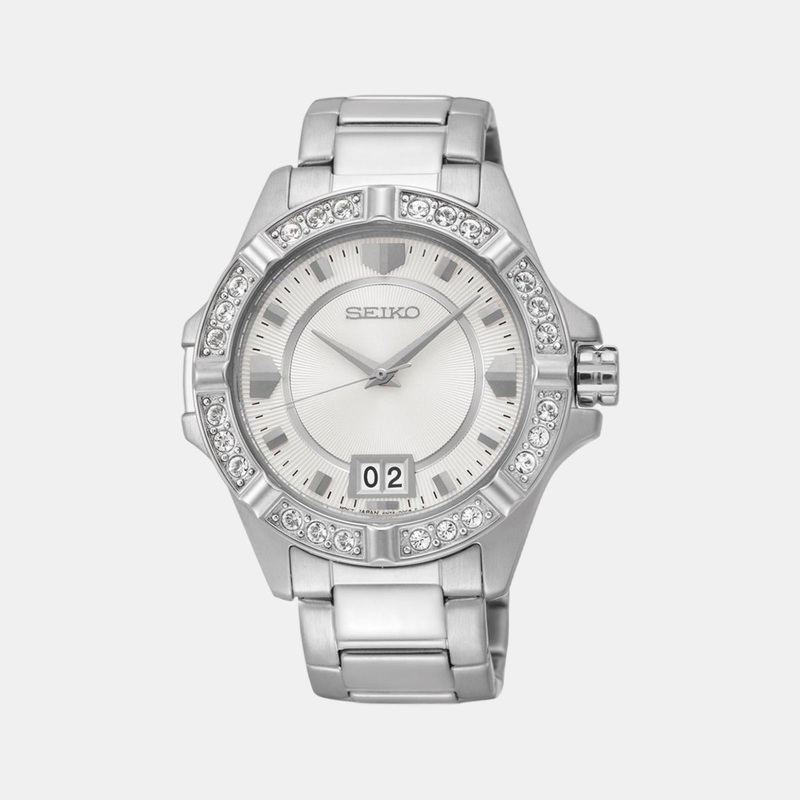 Women Quartz White Dial Analog Stainless Steel Watch SUR809P1
