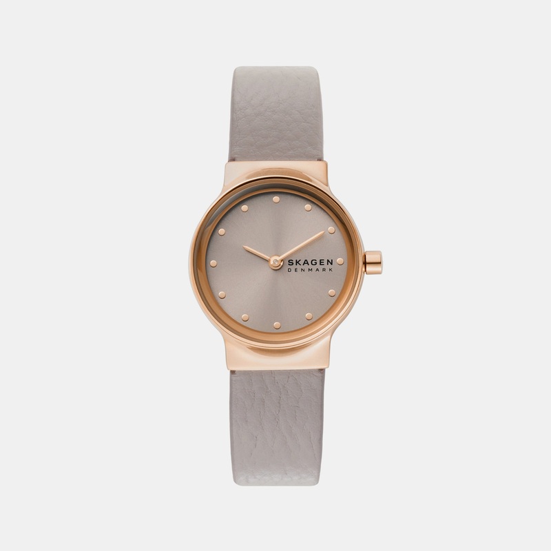 Women's Grey Analog Leather Watch SKW3005