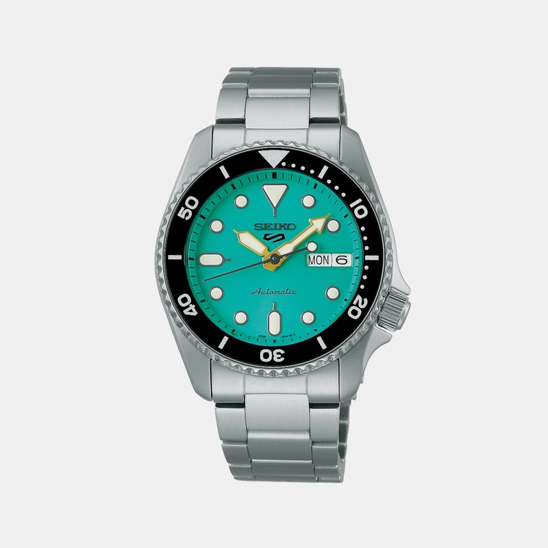 5 sports Men Automatic Green Dial Analog Stainless steel Watch SRPK33K1