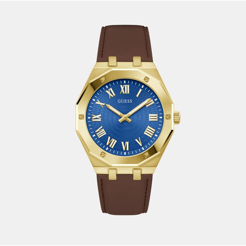 Asset Men Blue Analog Leather Watch GW0663G2
