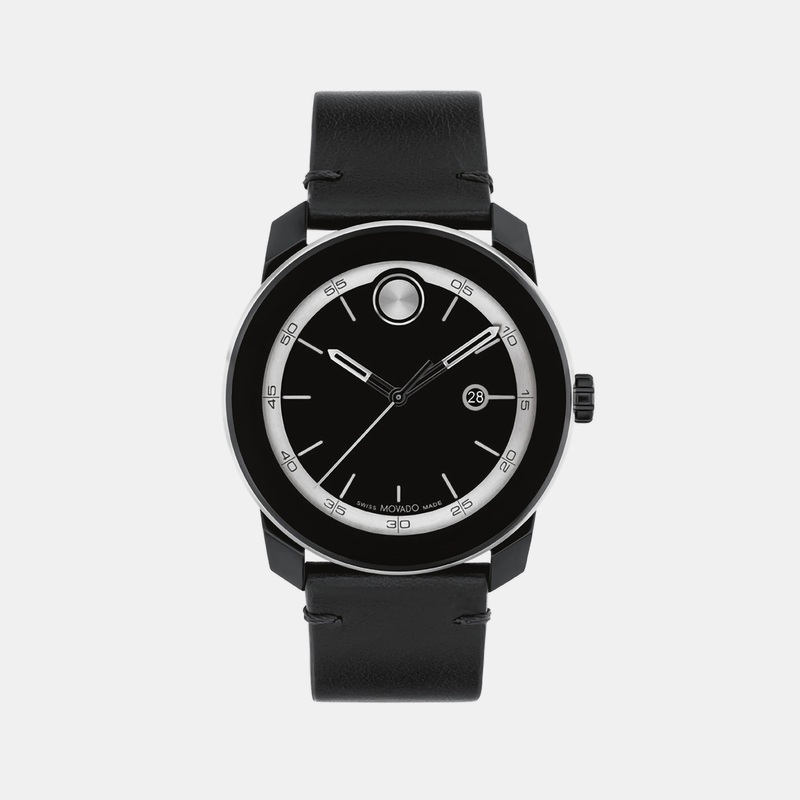 Bold Men's Black Analog Leather Watch 3601154