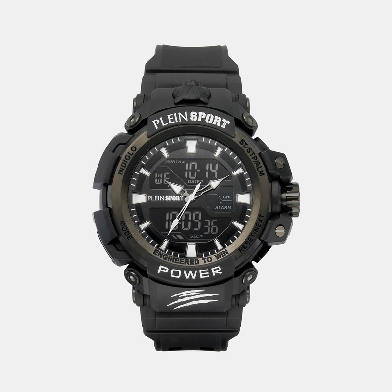 Combat Men Black Analog-Digital Silicon Watch PSNBA0123