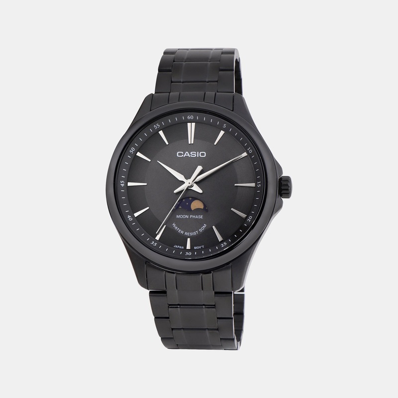 Enticer Black Men's Analog Stainless Steel Watch A2164 - MTP-M100B-1AVDF