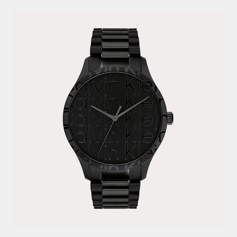 Iconic Unisex Black Analog Stainless Steel Watch 25200344