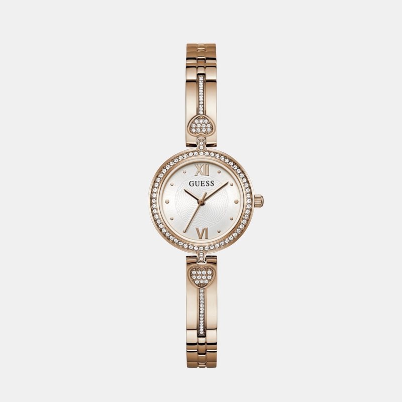 Lovey Women's White Analog Stainless Steel Watch GW0655L3