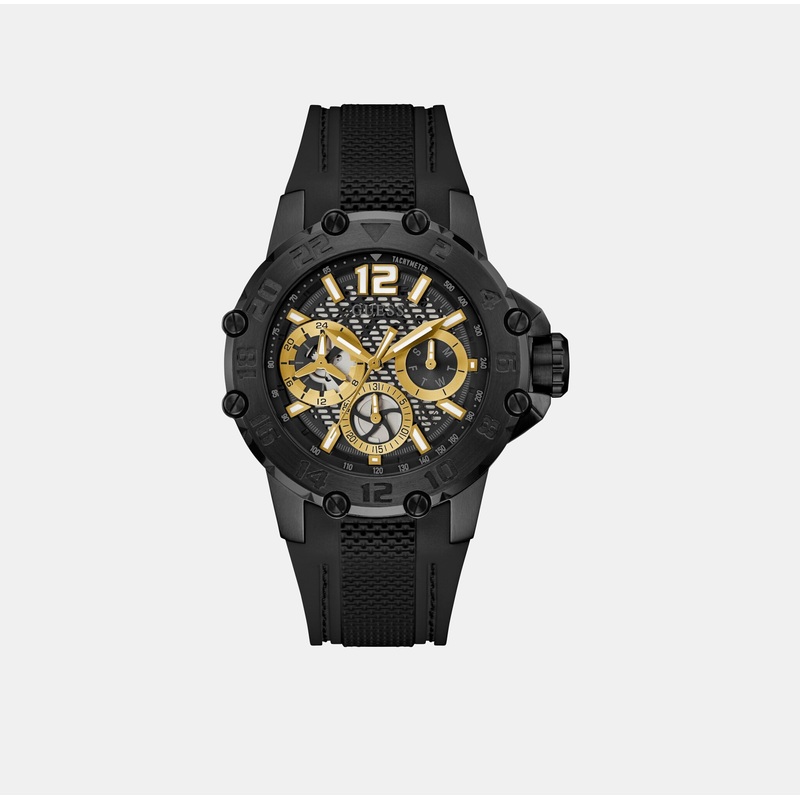 Men Black Analog Silicone Watch GW0640G2