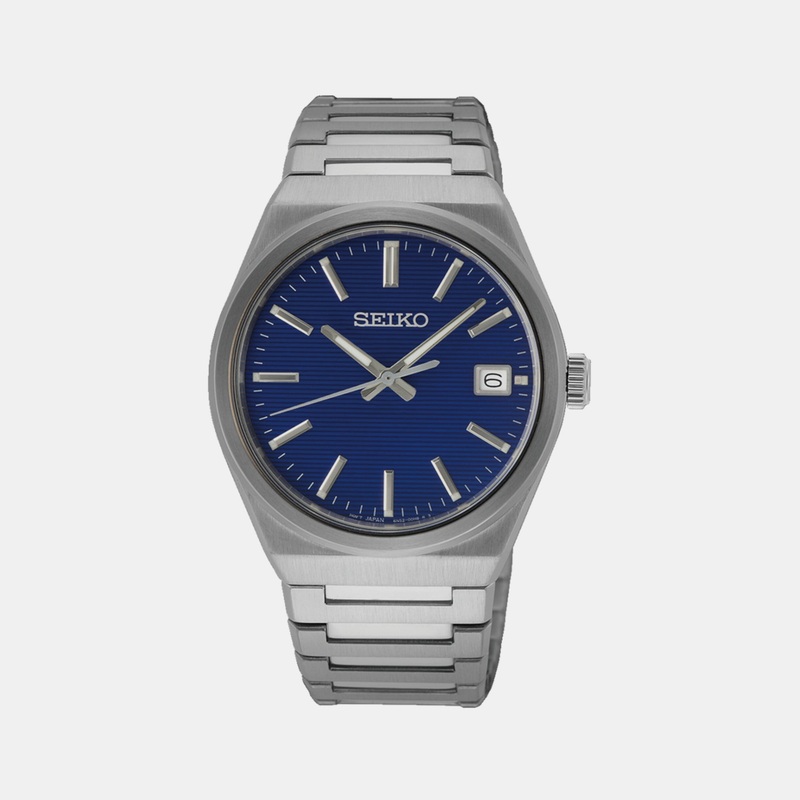 Men Quartz Blue Dial Analog Stainless Steel Watch SUR555P1