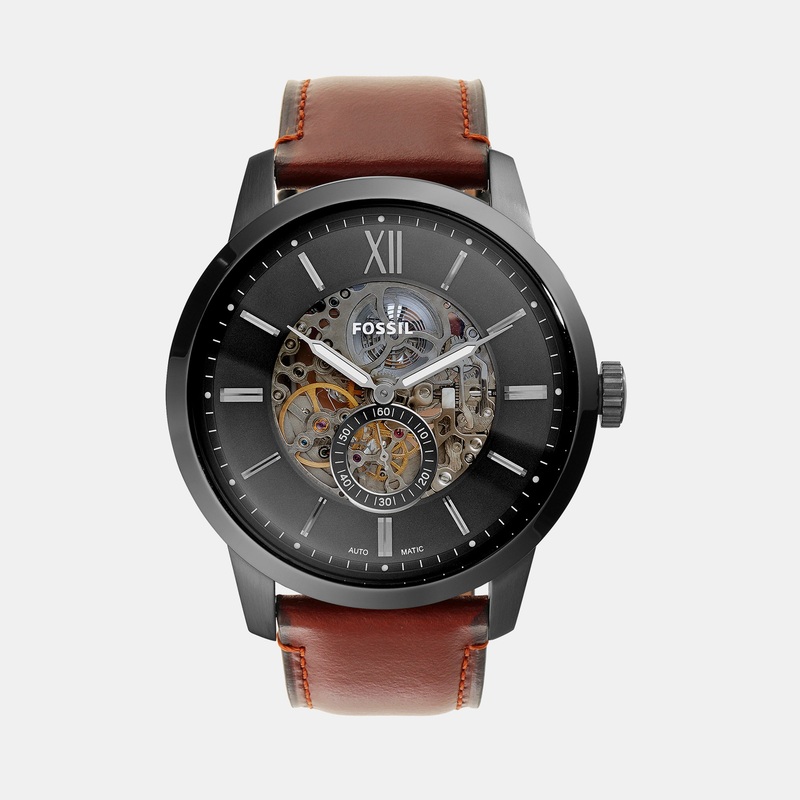 Men's Grey Analog Leather Watch ME3181