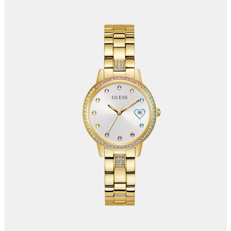 Three Of Hearts Women's White Analog Stainless Steel Watch GW0657L2