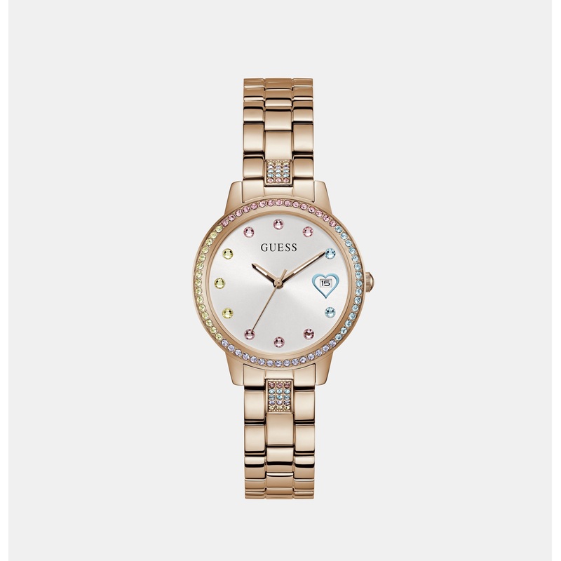 Three Of Hearts Women's White Analog Stainless Steel Watch GW0657L3