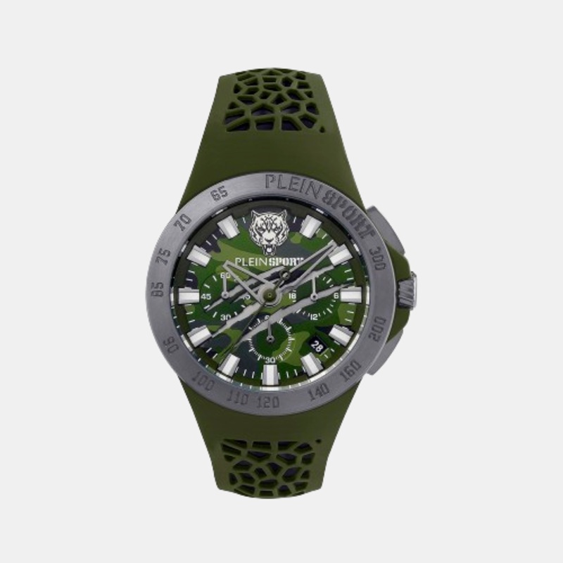 Thunderstorm Men Green Chronograph Silicone Watch PSABA0323