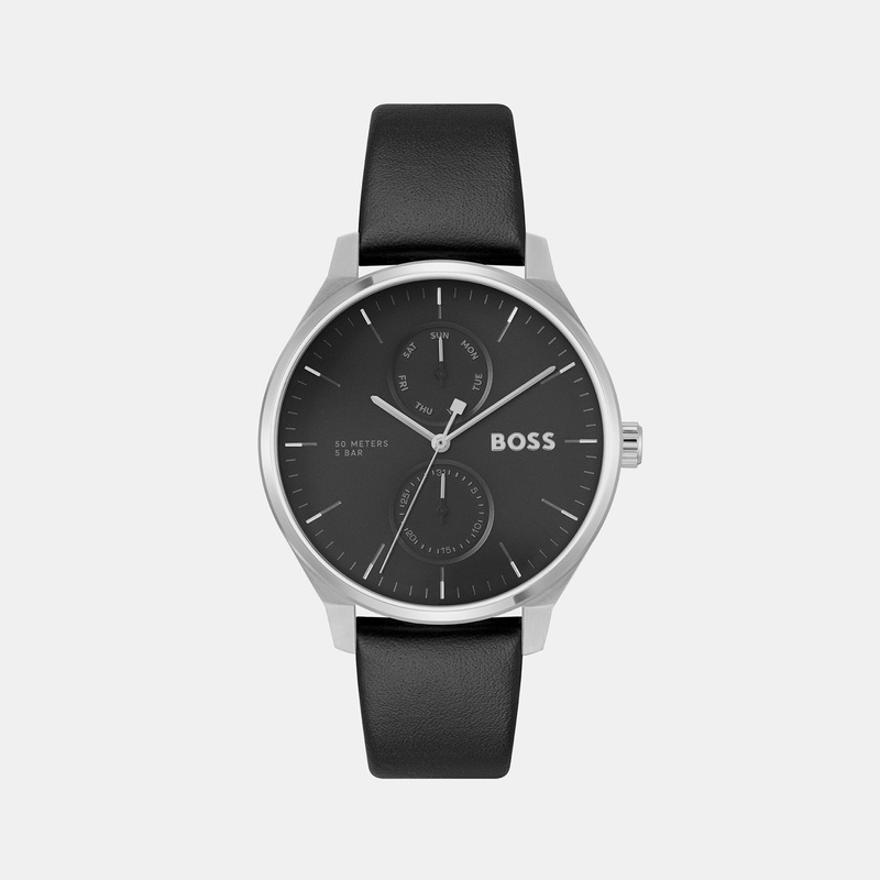 Tyler Men's Black Multi-Function Leather Watch 1514102