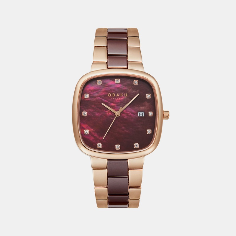 Women Brown Analog Brass Watch V282LDVNCN