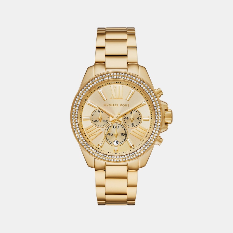 Women Gold Chronograph Stainless Steel Watch MK7428