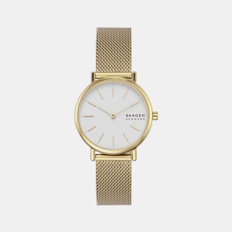 Women's White Analog Brass Watch SKW2693