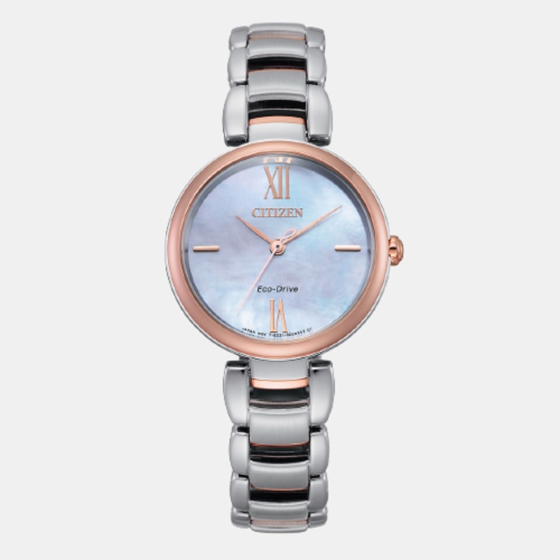 Eco-Drive Women Pink Dial Analog Stainless Steel Watch EM0536-84Y
