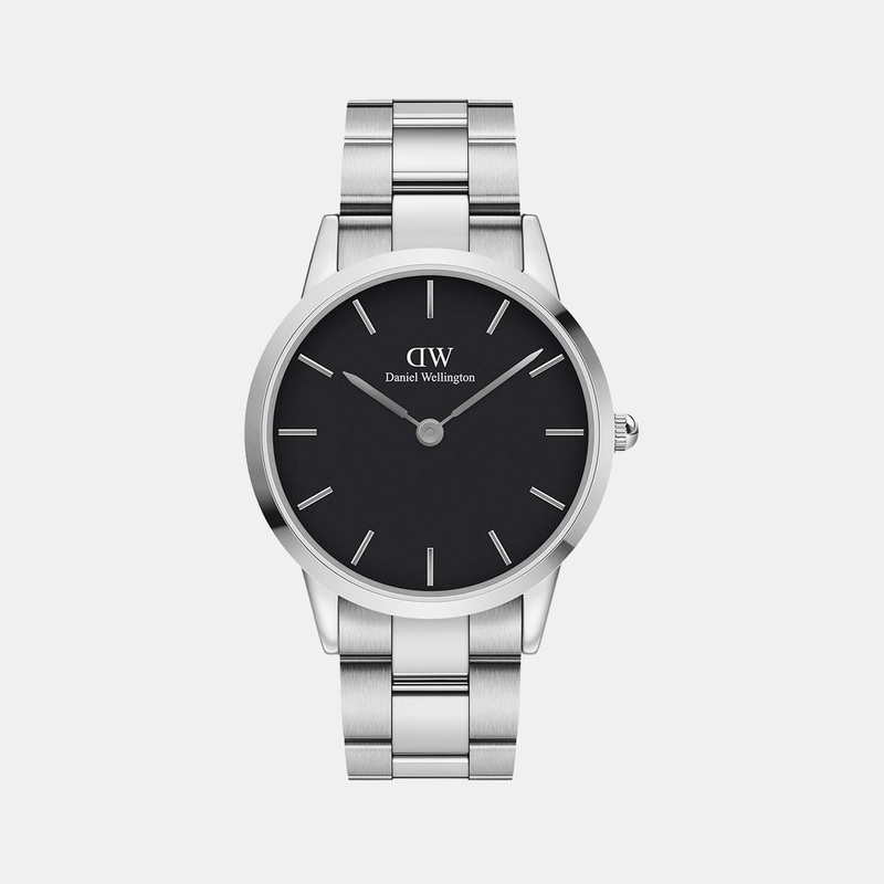 Iconic Men's Black Analog Stainless Steel Watch DW00100342