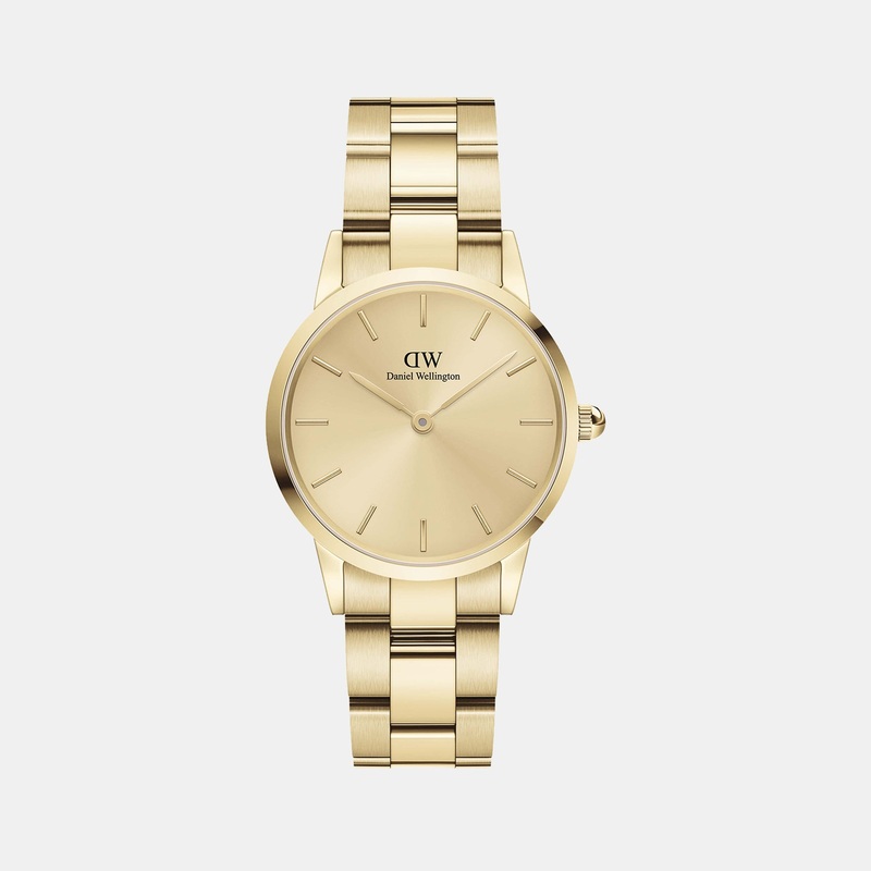Iconic Women's Gold Analog Stainless Steel Watch DW00100403