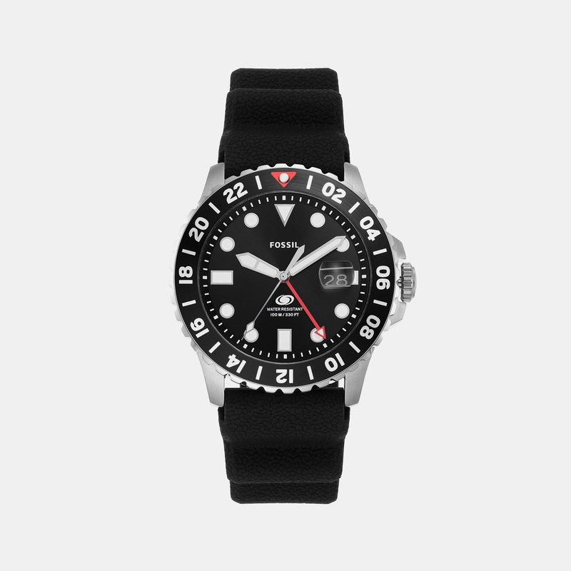 Men Black Dial Analog Silicone Watch FS6036
