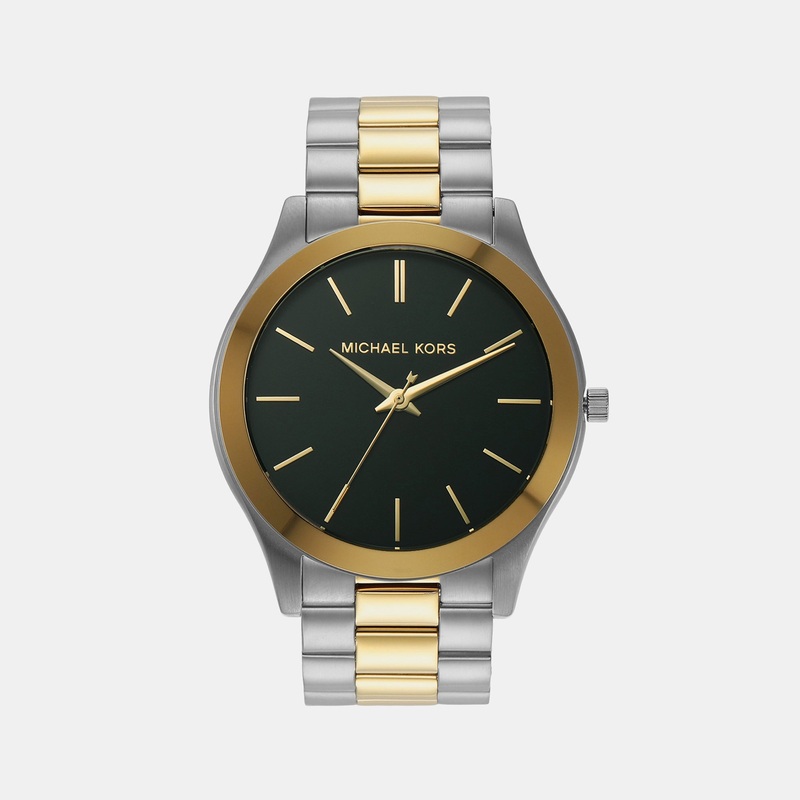 Men's Black Analog Stainless Steel Watch MK9149