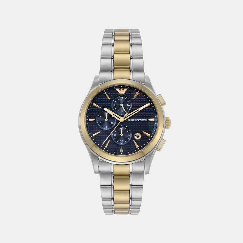 Men's Black Chronograph Stainless Steel Watch AR11579
