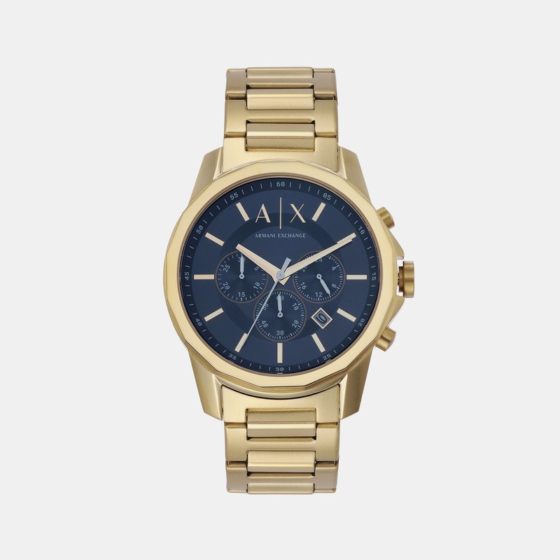 Men's Blue Chronograph Stainless Steel Watch AX7151SET