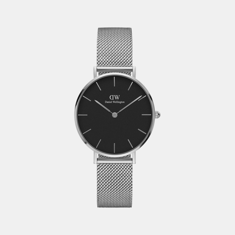 Petite Women's Black Analog Stainless Steel Watch DW00100162