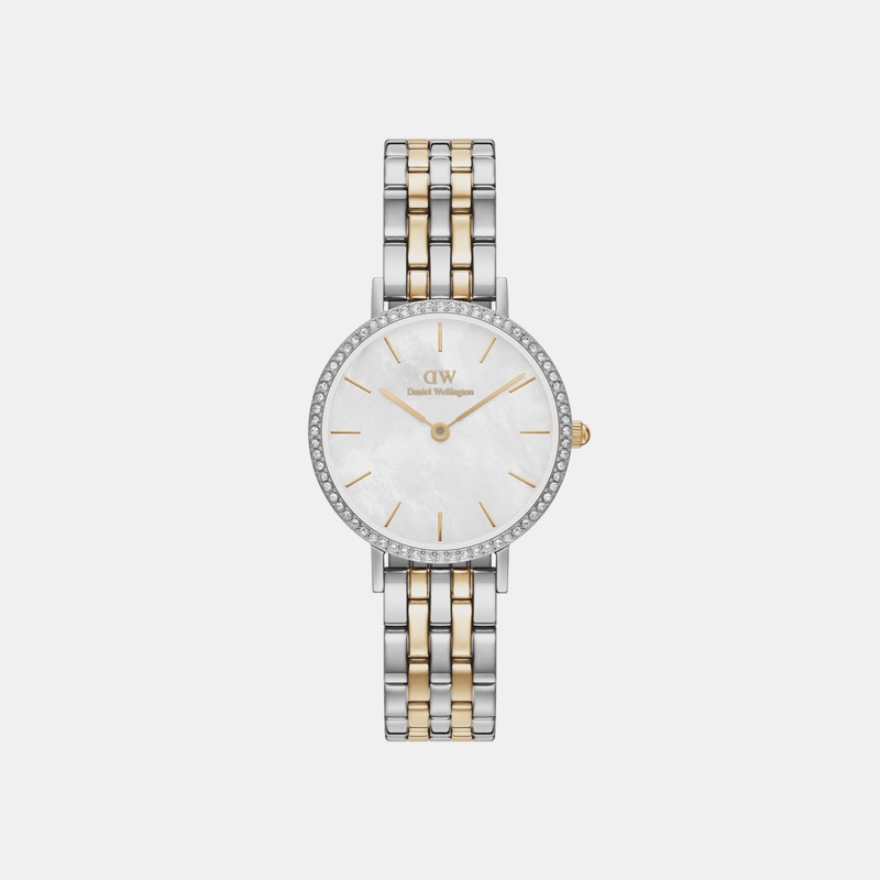 Petite Women's Mother Of Pearl Analog Stainless Steel Watch DW00100665K