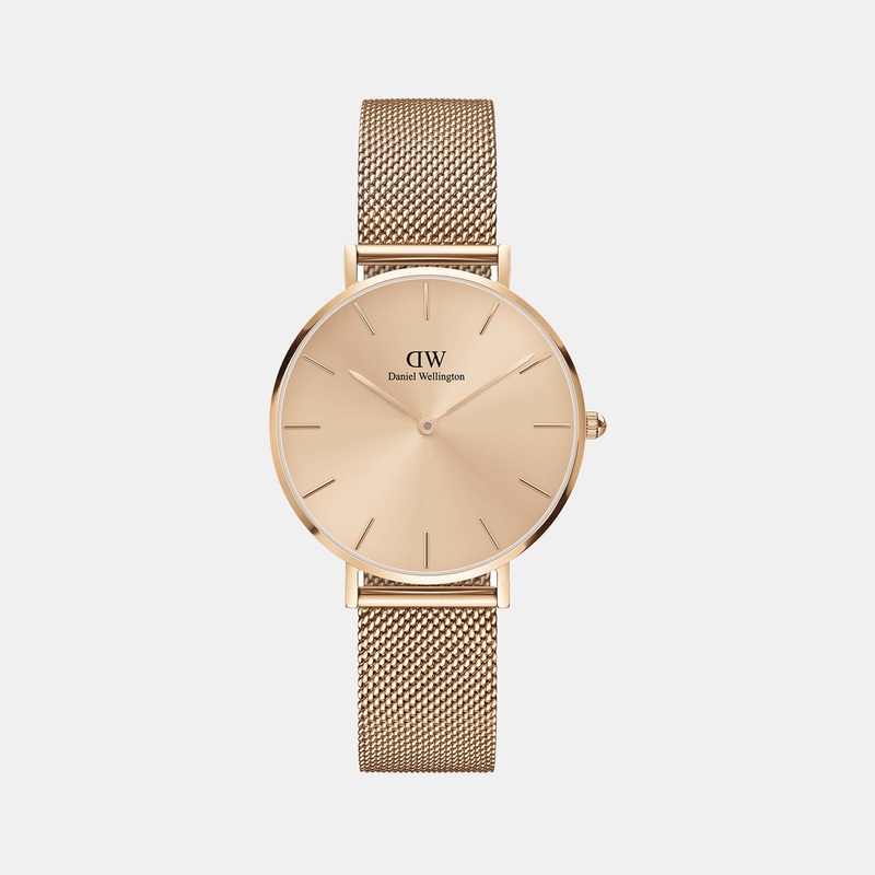 Petite Women's Rose Gold Analog Stainless Steel Watch DW00100471