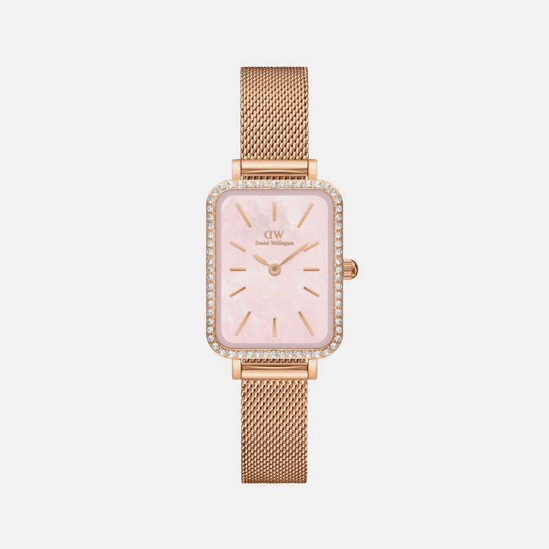 Quadro Women's Mother Of Pearl Analog Stainless Steel Watch DW00100669K