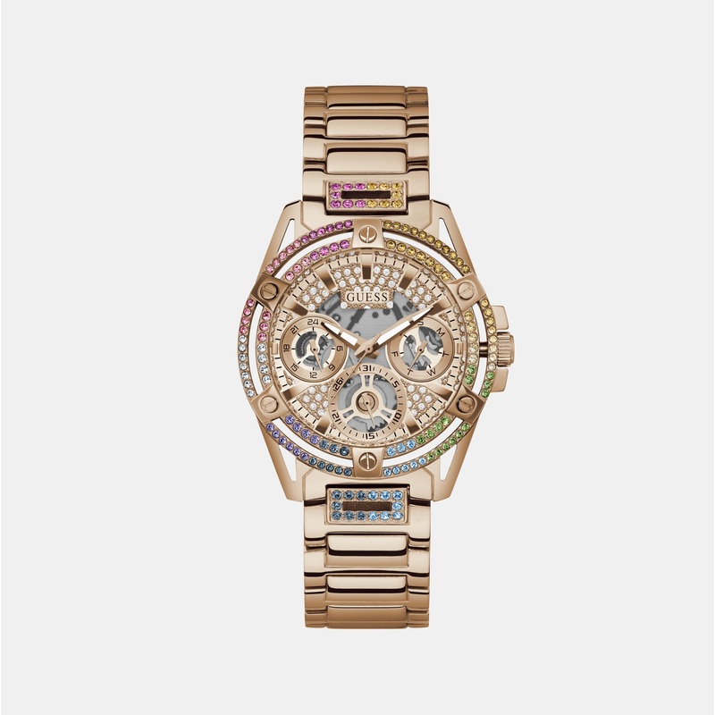 Queen Women Rose Gold Chronograph Stainless Steel Watch GW0464L5