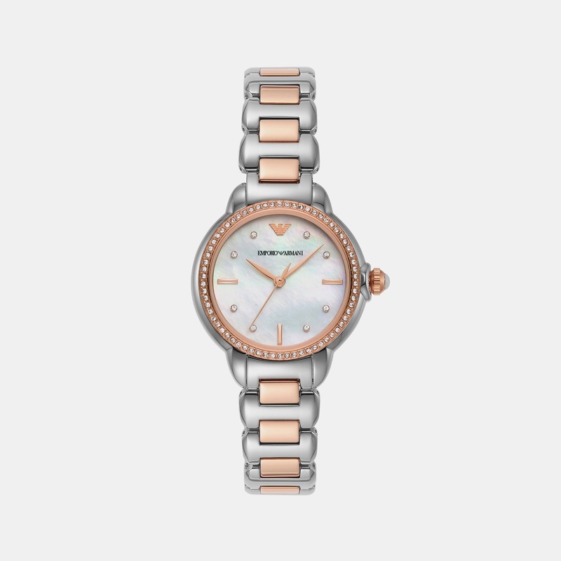 Women Mother Of Pearl Analog Stainless Steel Watch AR11569