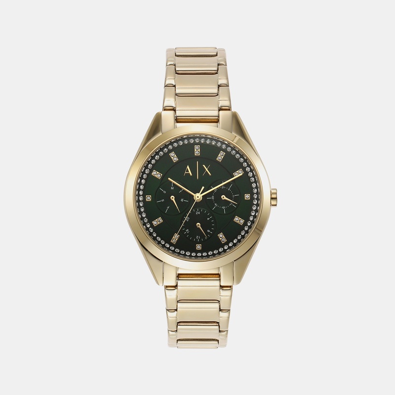 Women's Green Chronograph Stainless Steel Watch AX5661