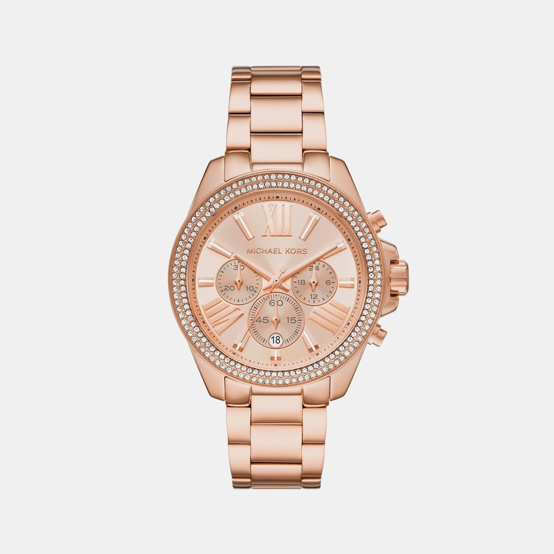 Women's Rose Gold Chronograph Stainless Steel Watch MK7430