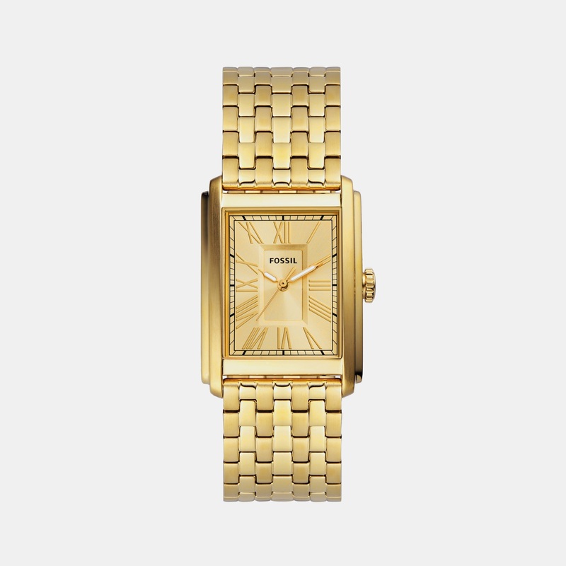 Carraway Men Quartz Gold Dial Analog Stainless Steel Watch FS6009