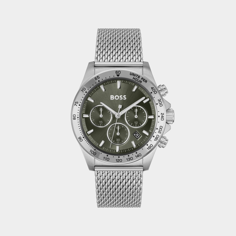 Hero Men Green Chronograph Mesh Watch 1514020