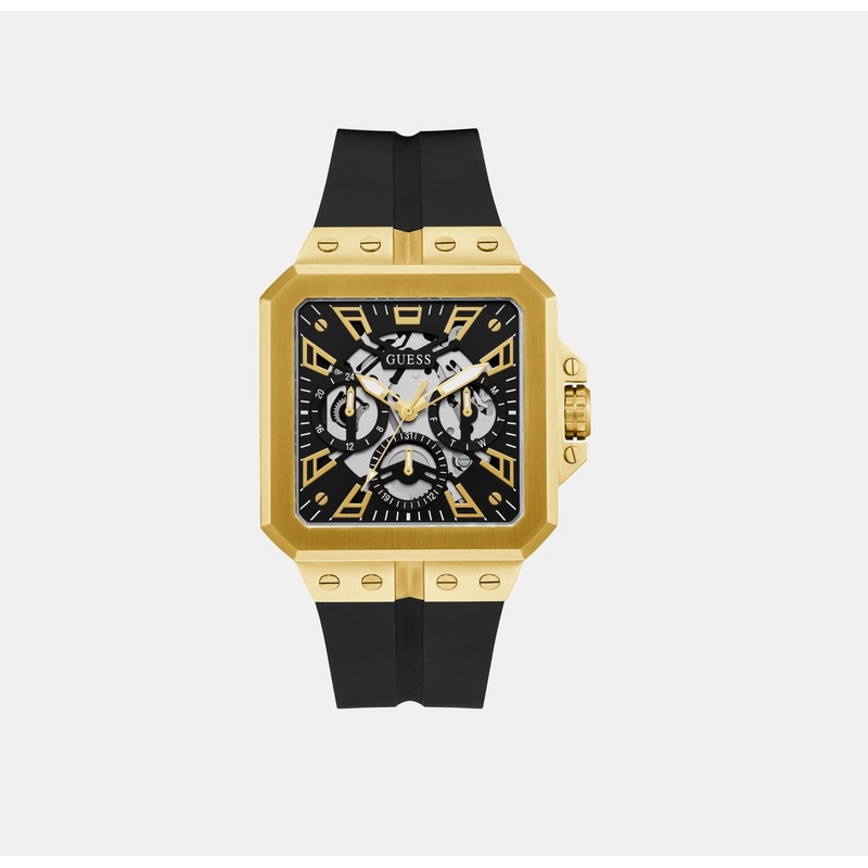 Men Black Analog Silicone Watch GW0637G2