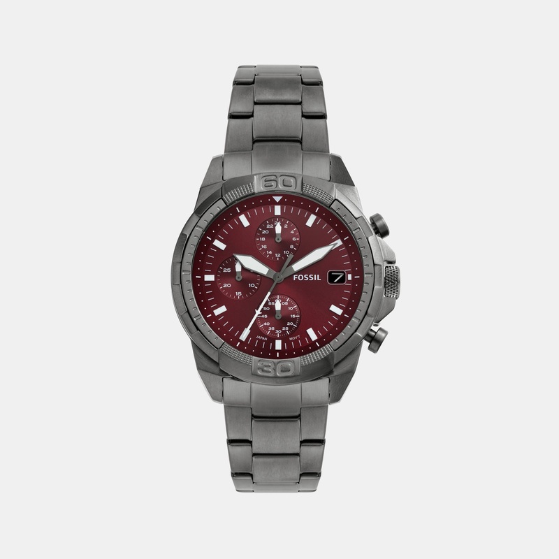 Men's Bronson Chronograph Smoke Stainless Steel Watch FS6017