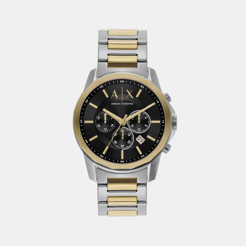Men's Chronograph Two-Tone Stainless Steel Watch and Bracelet Set AX7148SET