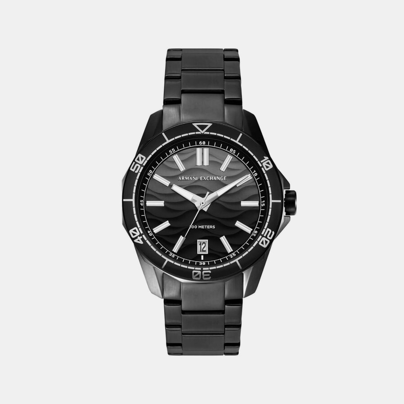 Men's Gray Analog Stainless Steel Watch AX1952