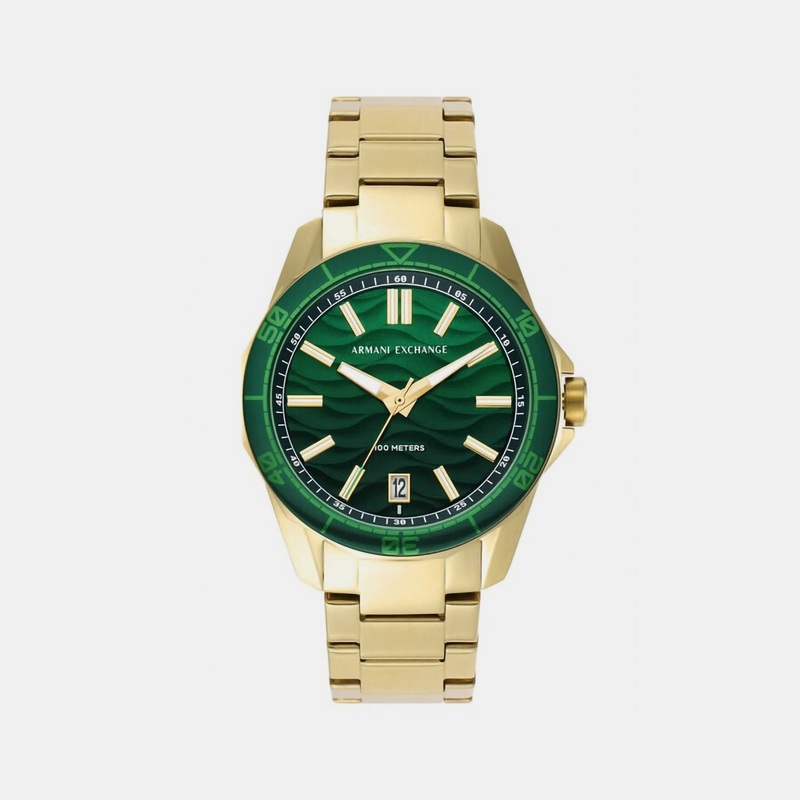Men's Green Analog Stainless Steel Watch AX1951