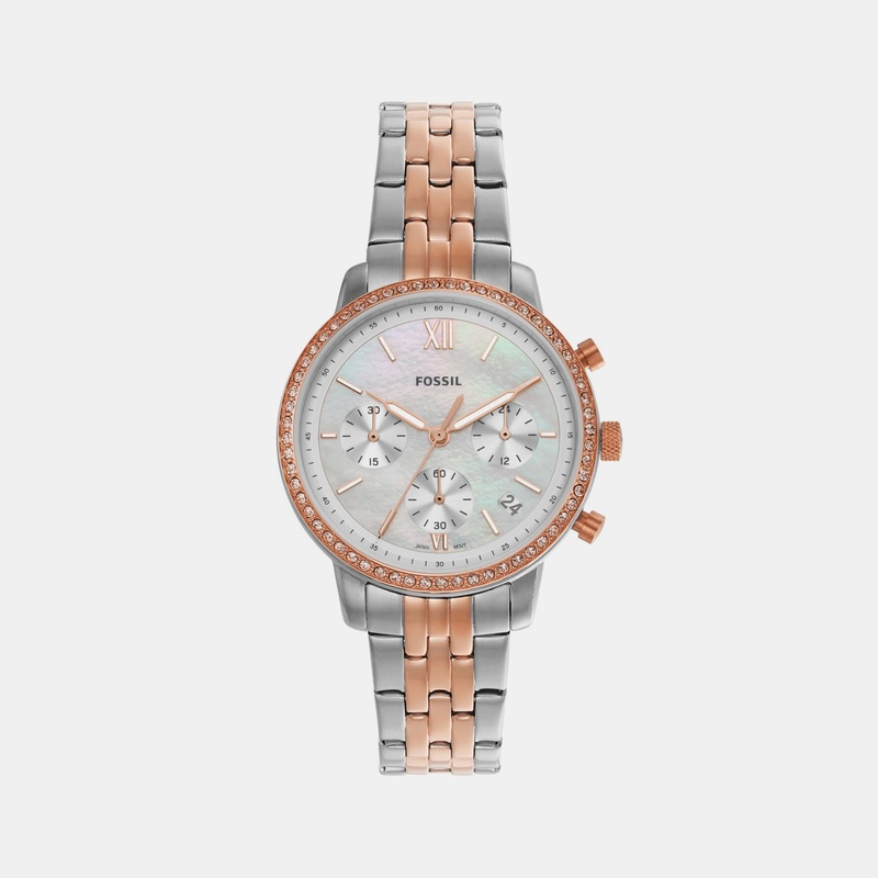 Neutra Women Quartz Mother of Pearl Dial Chronograph Stainless Steel Watch ES5279