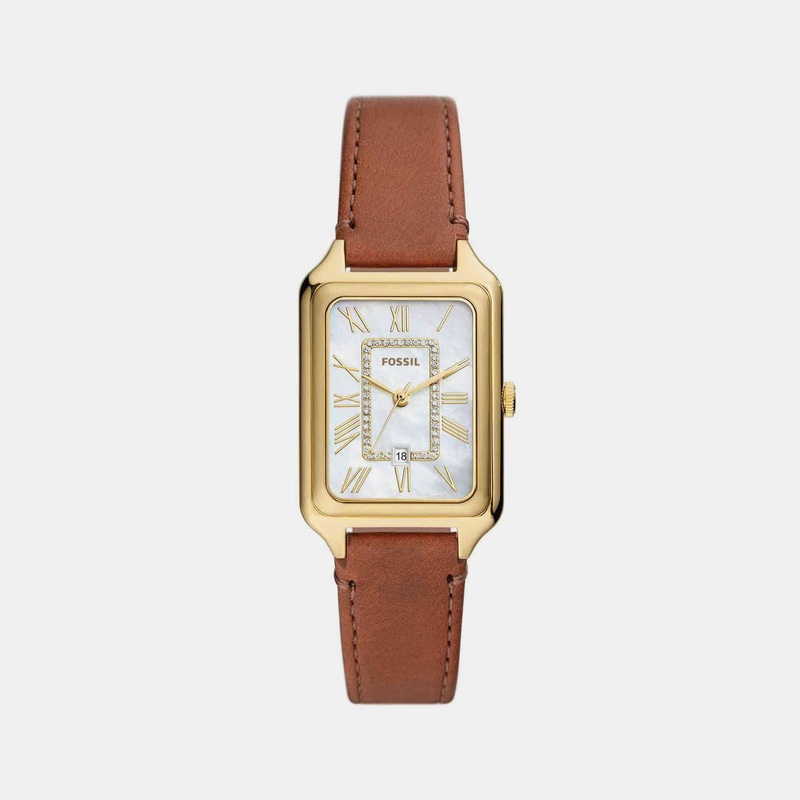 Raquel Women Quartz White Dial Analog Leather Watch ES5307