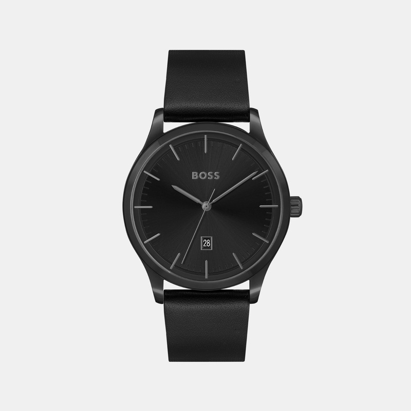 Reason Men Black Analog Leather Watch 1513977