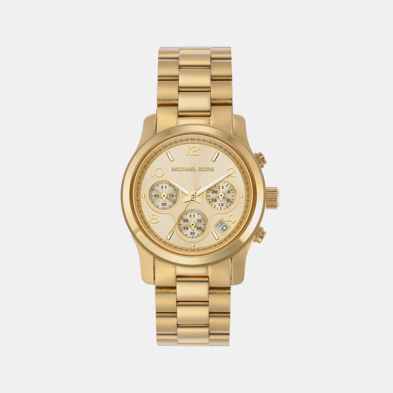 Women Gold Chronograph Stainless Steel Watch MK7323