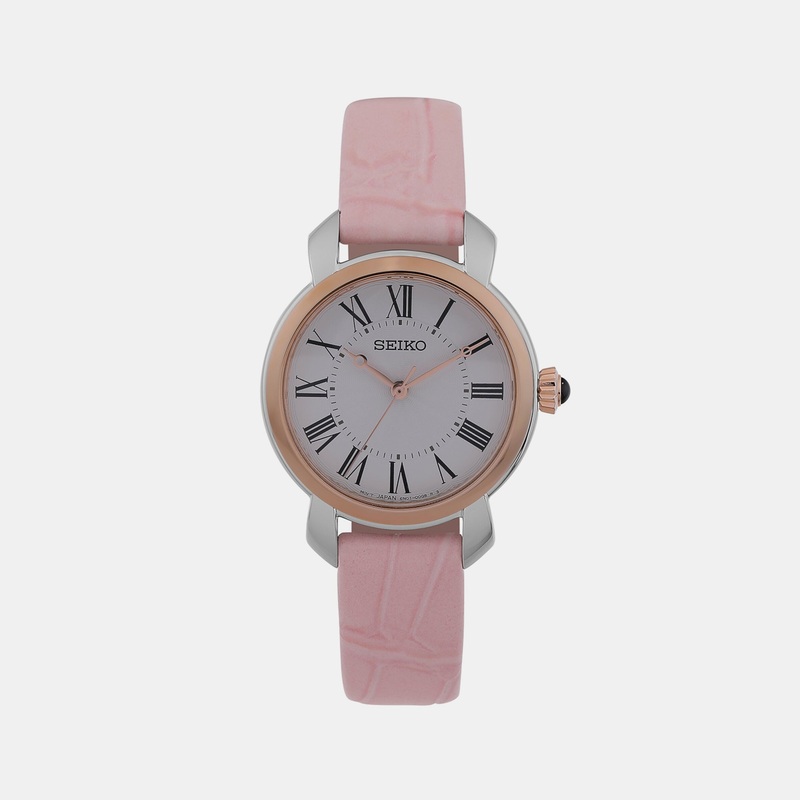 Women Quartz White Dial Analog Leather Watch SUR628P2