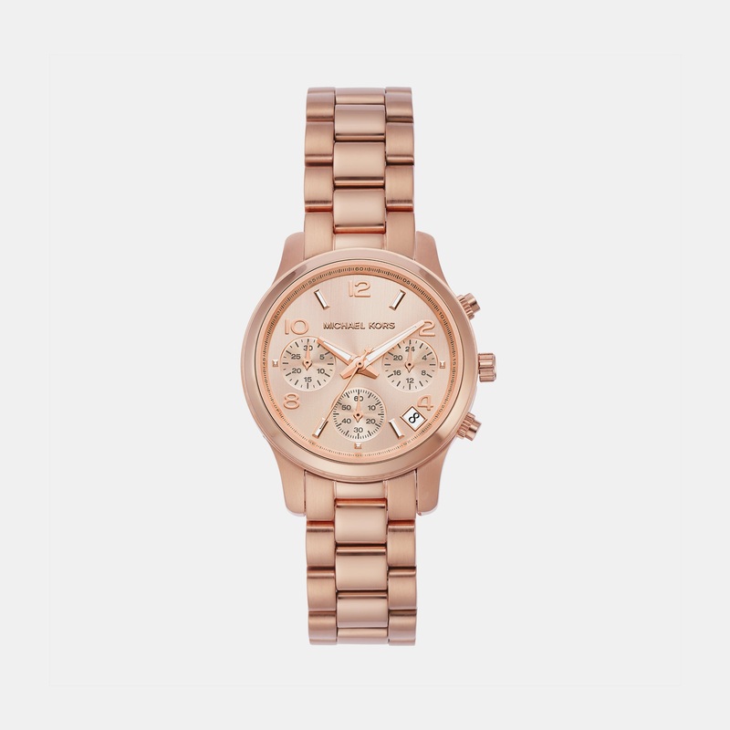 Women Rose Gold Chronograph Brass Watch MK7327