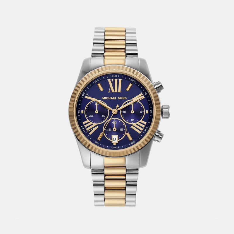 Women's Blue Chronograph Stainless Steel Watch MK7218