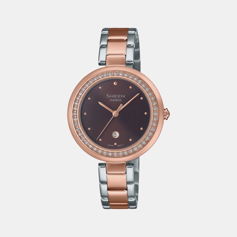 Women's Brown Analog Stainless Steel Watch SH298